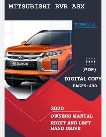 mitsubishi rvr (asx) 2020 owners manual rhd and lhd